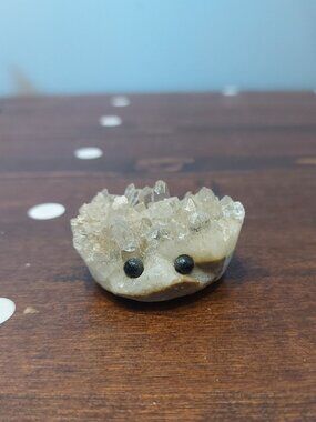 Toothy Clear Quartz Pet Rock